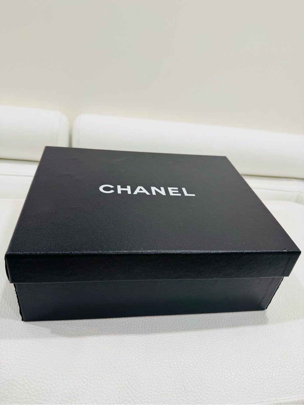 CHANEL Black Box with White Logo